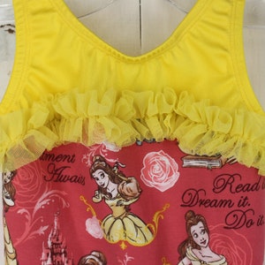 Belle leotard and shorts, Disney Leotard, Girls Gymnastics Wear, Gymnastics Class, Dance Class, Girls Dancewear