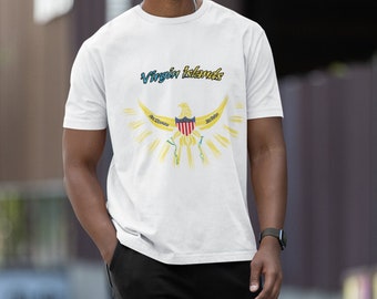 Îles Vierges américaines - T-shirt à la mode caribéen