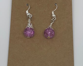 Solid Color Crackle Marble Earrings