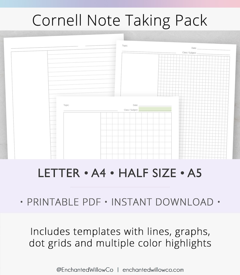 Cornell Notes College Template Established Letter, A4, 50 %-Sizing, A5 Be aware Using Template, Printable Paper Research Notes, Pupil Planner Increase photo about Cornell Notes Template Printable identified as Cornell Notes University Template Fastened Letter, A4, 50 percent-Measurement, A5 Take note Getting Template, Printable Paper Examine Notes, University student Planner Incorporate