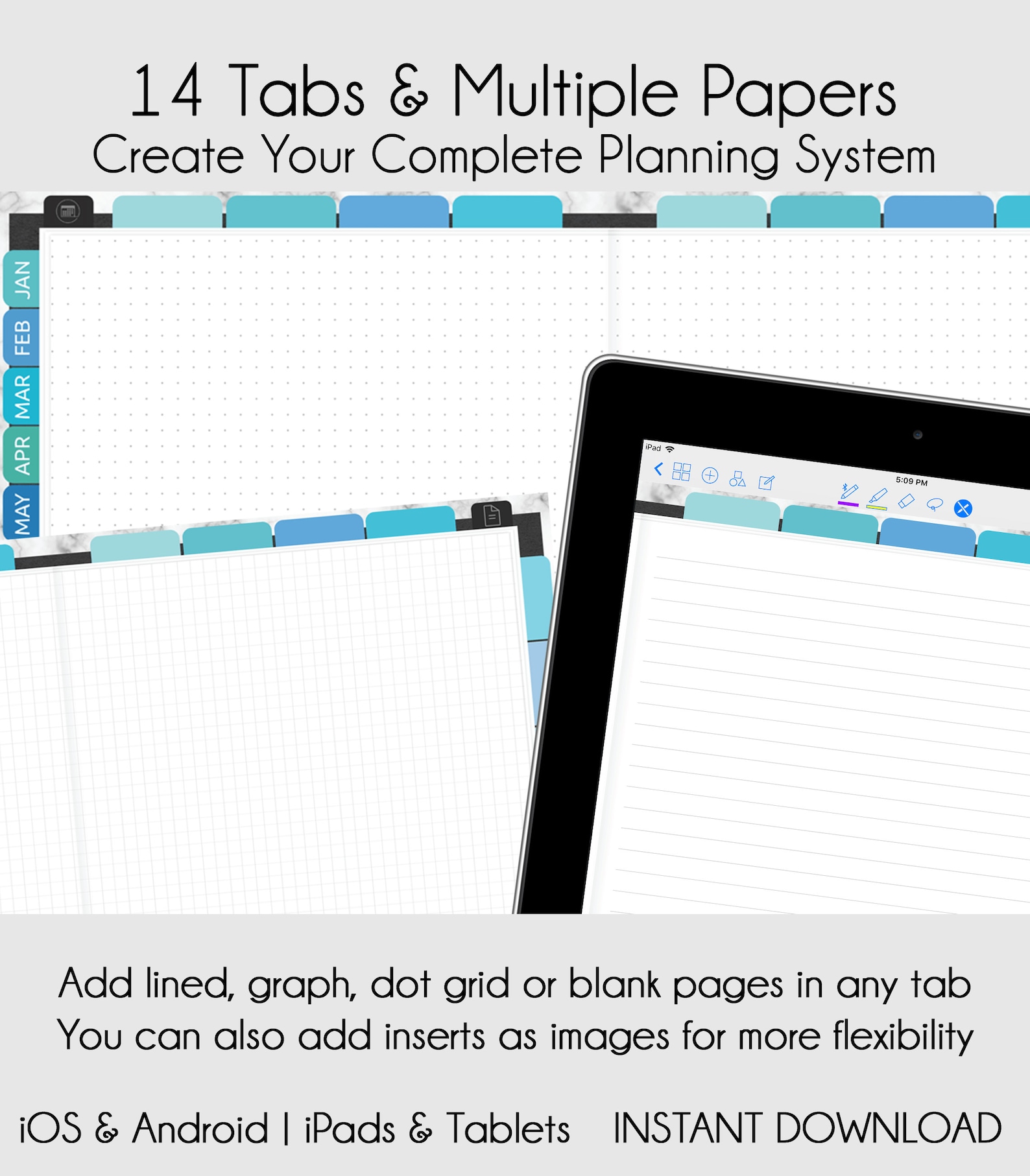 Goodnotes 5 planner template free guluflat