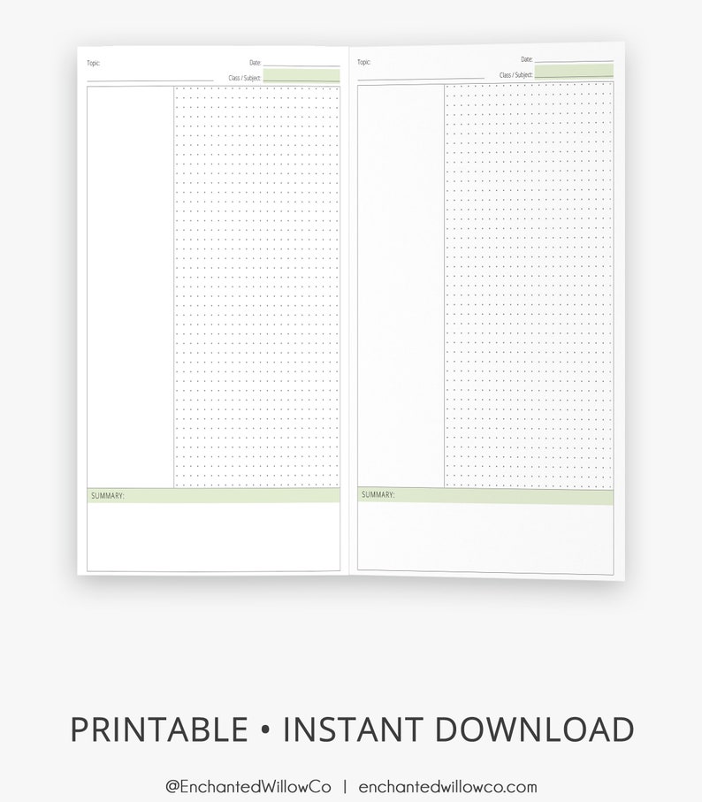 Passport Size Traveler's Notebook Insert Printable Planner | Etsy