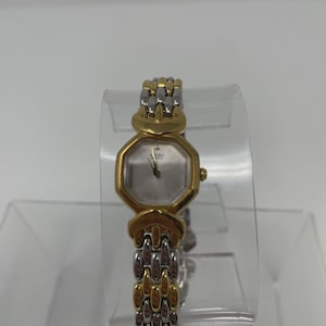 Vintage Seiko Hexagon Watch: Two-Tone Gold & Silver Bracelet, 15mm Case