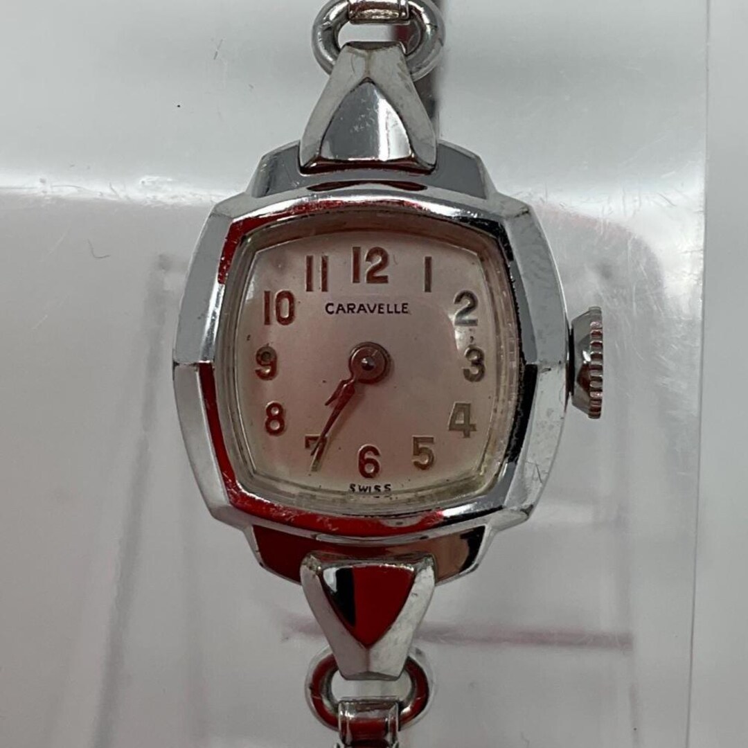 Vintage Caravelle N3 Swiss Silver Tone Square Ladies  display picture 1