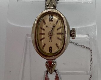 Vintage Bulova Ladies N8 1978 10K Gold RGP Deco Cocktail 17J Watch Rare! Vintage Bulova Ladies N8 1978 10K Gold RGP Deco Cocktail 17J  main image 2