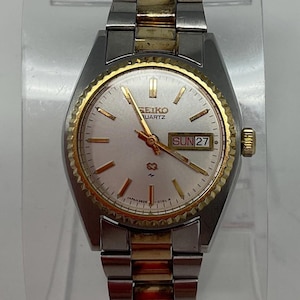 Vintage Seiko 2626-0159 Two Tone Womens Watch Day Date  display picture 2