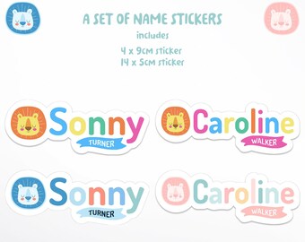 Waterproof Name Labels , Kids Name Labels, Kids Name Sticker Labels, Name Stickers For Water Bottles, Name Stickers For School