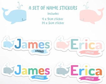 Personalised Kid'S Name Sticker, Personalized Sticker, Dishwasher Safe Washable Stickers, Kids Name Labels, Stick-On Name Sticker