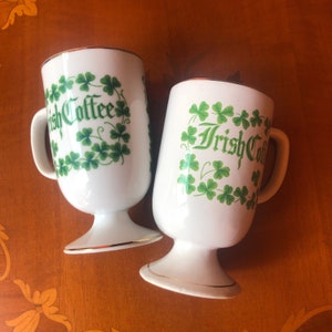 Irish Coffee Mugs Ceramic Gold Rim/Base Buyer&#39;s Choice