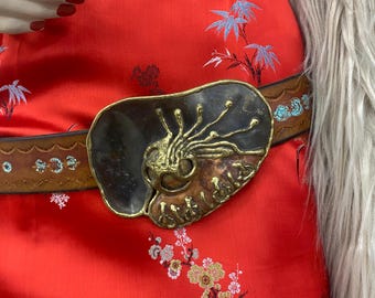 Gürtelschnalle Handmade Unisex Vintage Einzigartig Schräges Alien-artiges Bio Sauter Design (Buckle only)