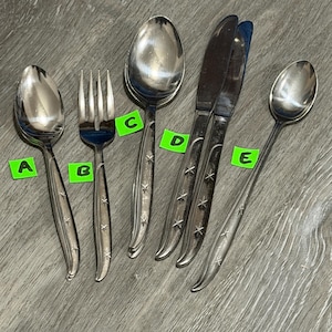 Stars* Flatware Vintage Stainless Steel Japan Assorted Pieces Buyer's Choice (Group 1)