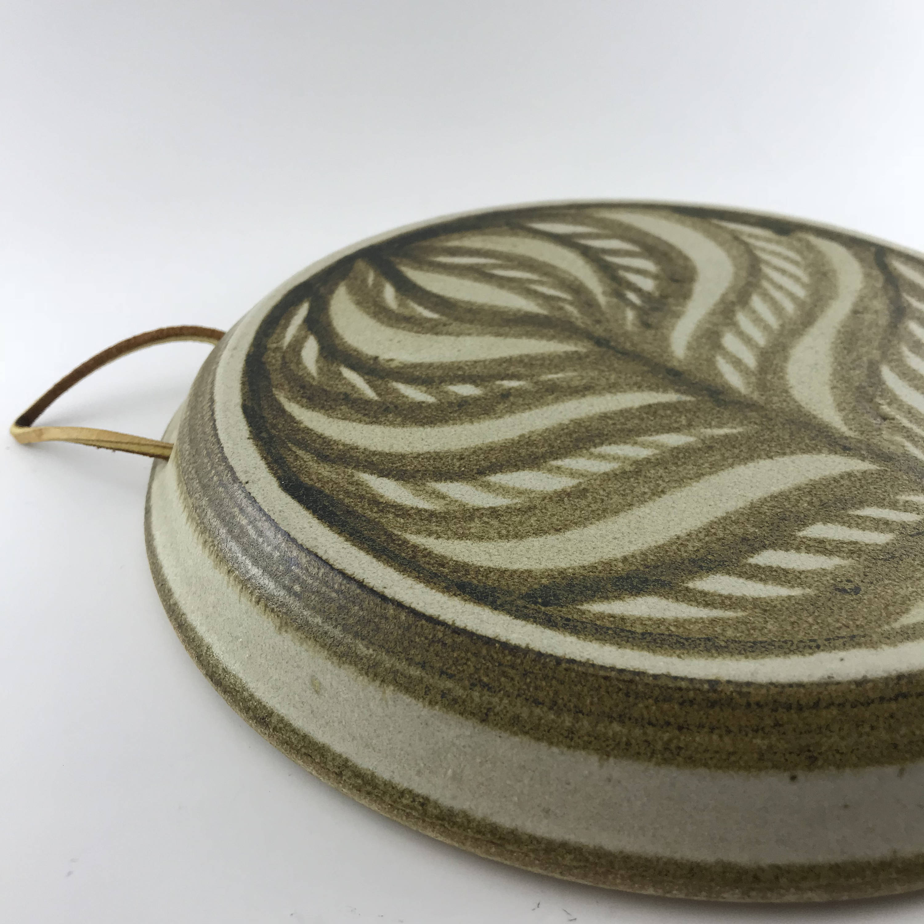 Artisan Plate Raku-style Stoneware Harvest Artist Signed