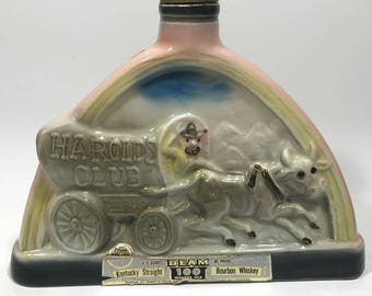 1969 Jim Beam Decanter &quot;Harolds Club or Bust&quot;