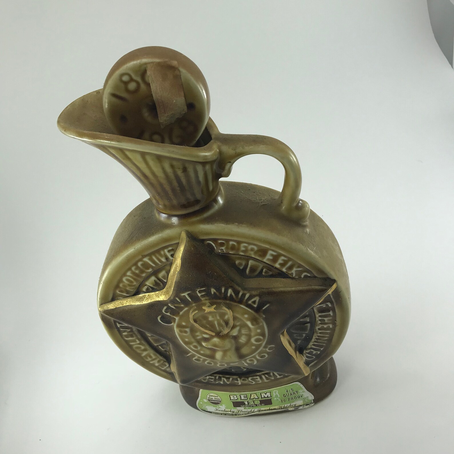 1968 Jim Beam Elks Club Centennial Decanter Etsy