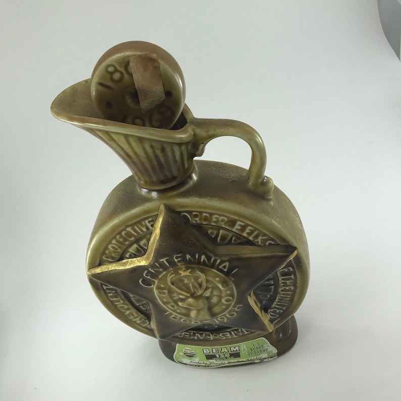 1968 Jim Beam Elks Club Centennial Decanter Etsy