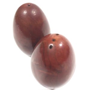 S&P Shakers Rich Dark Red Hardwood Egg Shaped