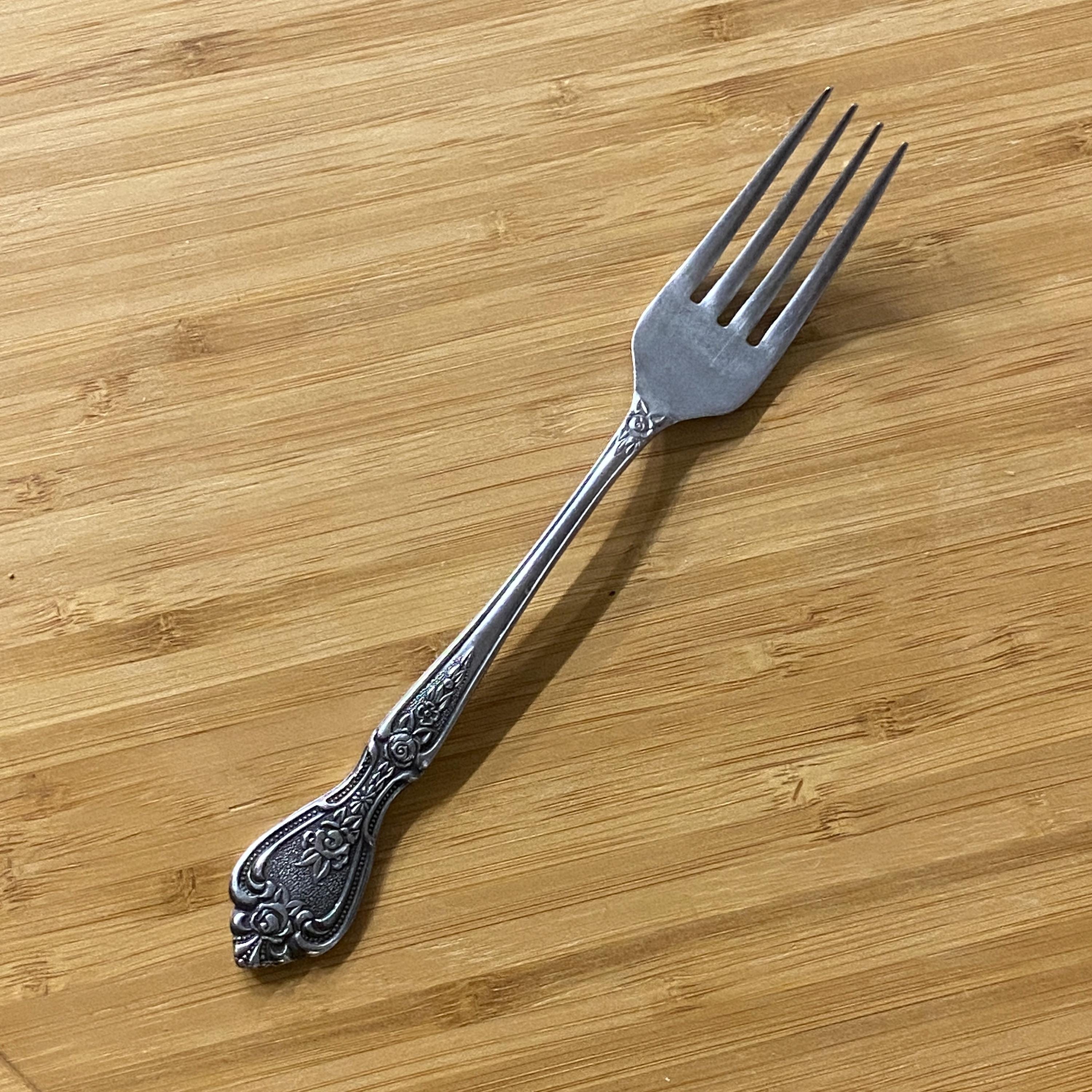 NORMANDY ROSE Patterned Vintage Stainless Steel Flatware Japan