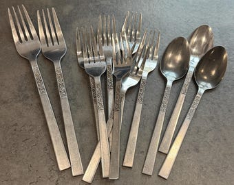 Dorette Stanley Roberts Vintage Flatware Japan Burnished Flowers Assorted Pieces Buyer's Choice