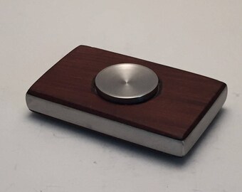 Fidget Spinner in Honduran Rosewood and Stainless Steel (PRICE REDUCED!)