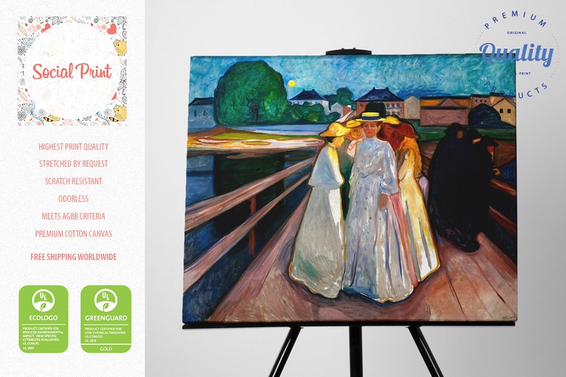 Edvard Munch The Day After Giclee Canvas Print repro