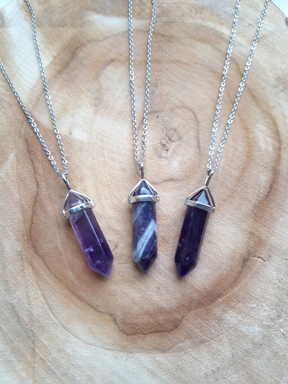 Etsy on sale amethyst necklace