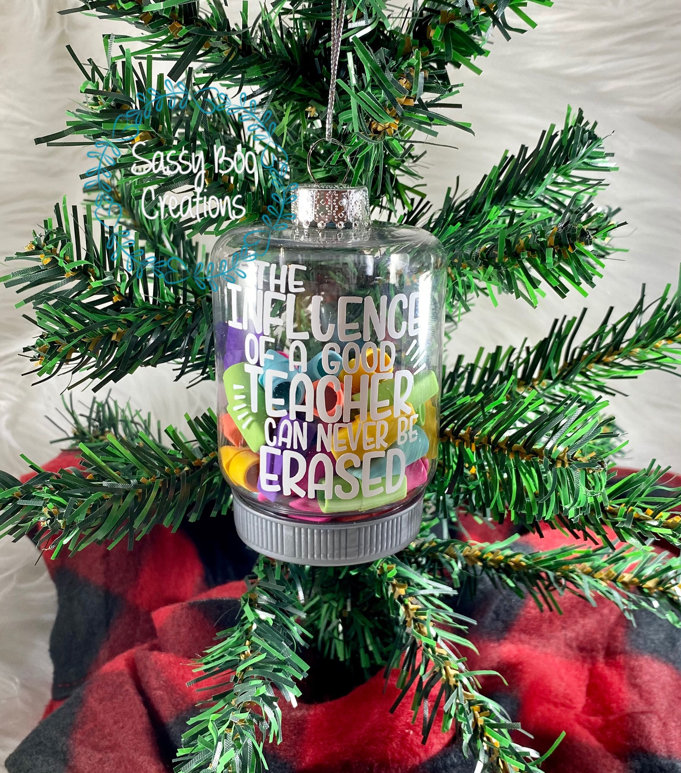 Teacher Eraser Christmas Ornament Etsy