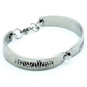 Hawaiian Airlines Stewardess Flight Attendant Pilot Gift Flatware Handle Bracelet Hawaii Vintage Spoon Bracelet Jewelry Stainless Steel