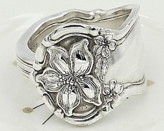 Vintage Orange Blossom Spoon Ring - 1910 Silverware Jewelry