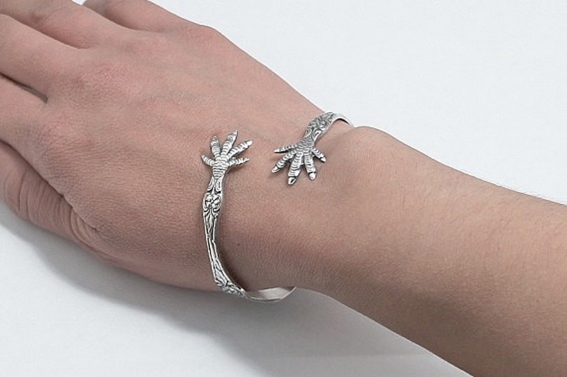 Silverware Fork Bracelet Dragon Claws Sugar Tong Bangle Etsy