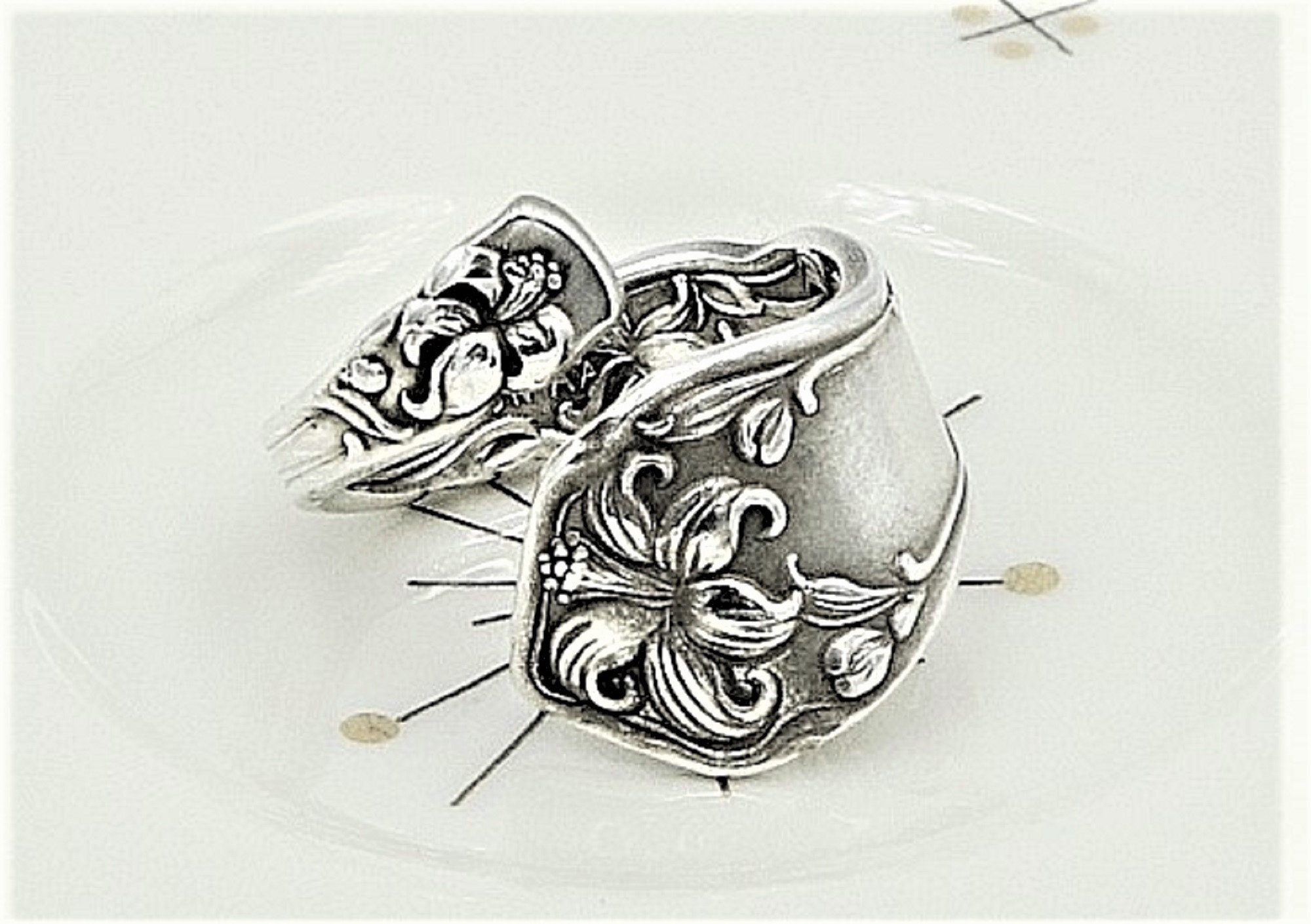 Silverware Jewelry Spoon Handle Ring Stunning and Beautiful Lily