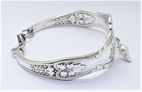 Tiffany & Co Antique Silverware Spoon Bracelet Monogram 