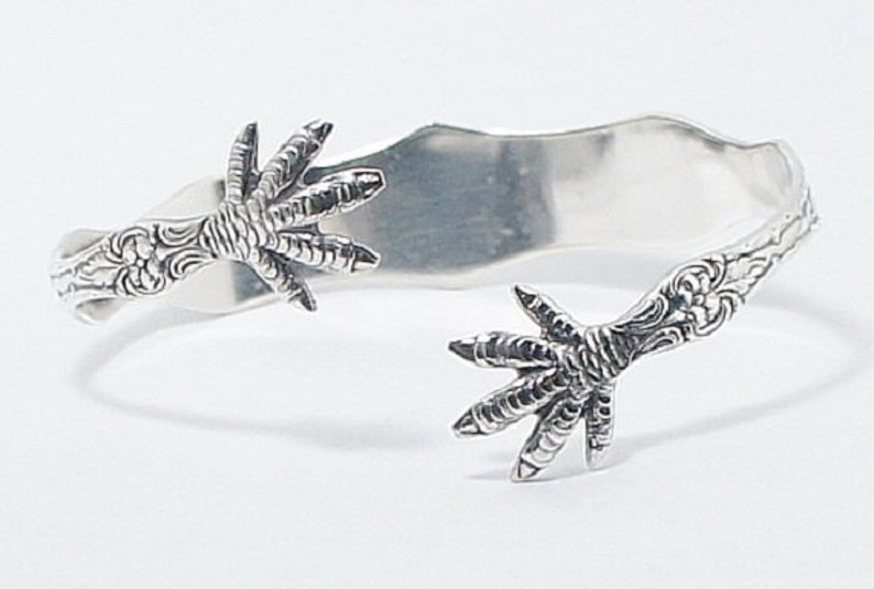 Silverware Fork Bracelet Dragon Claws Sugar Tong Bangle Etsy