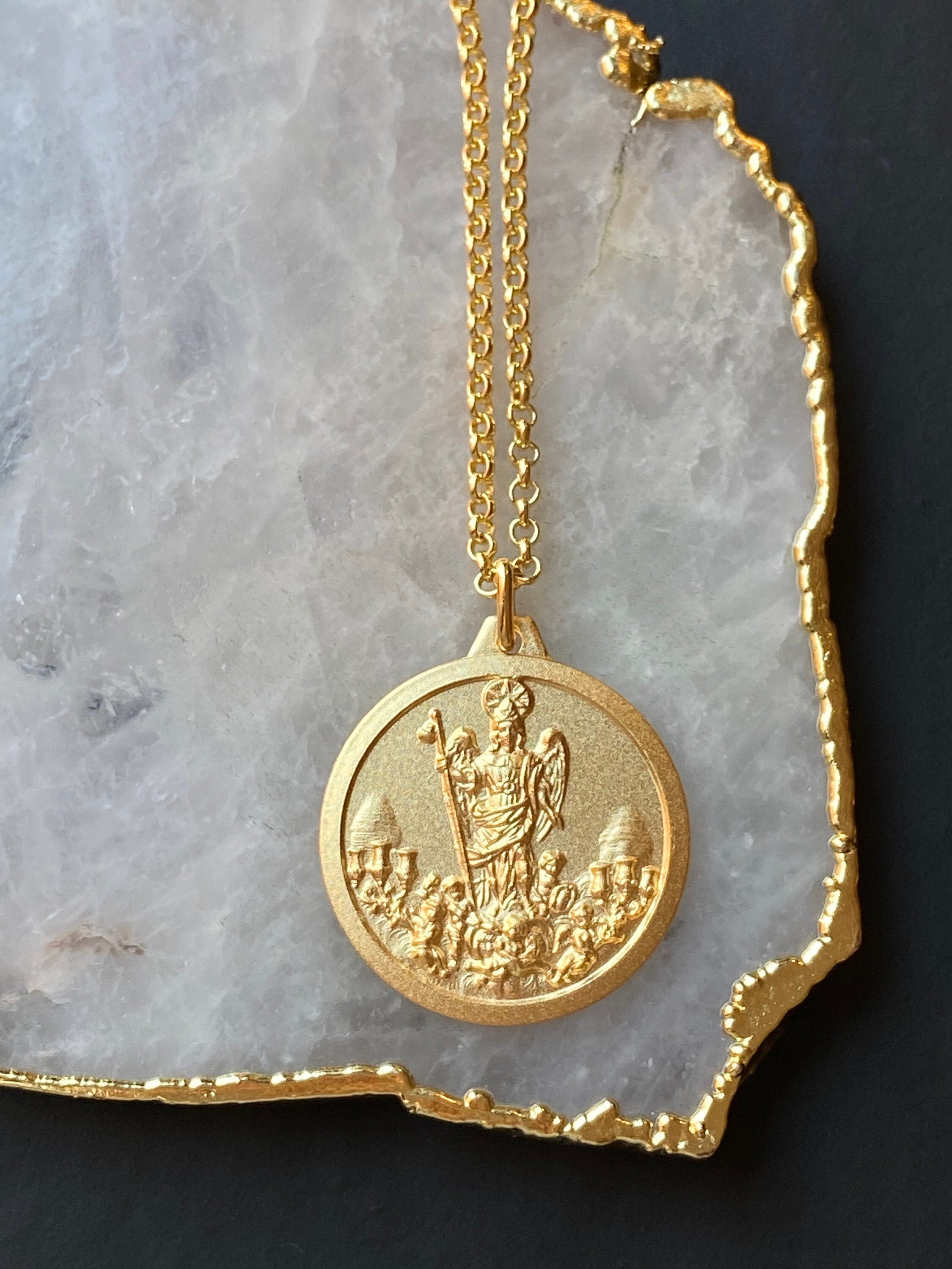 guardian angel necklace gold
