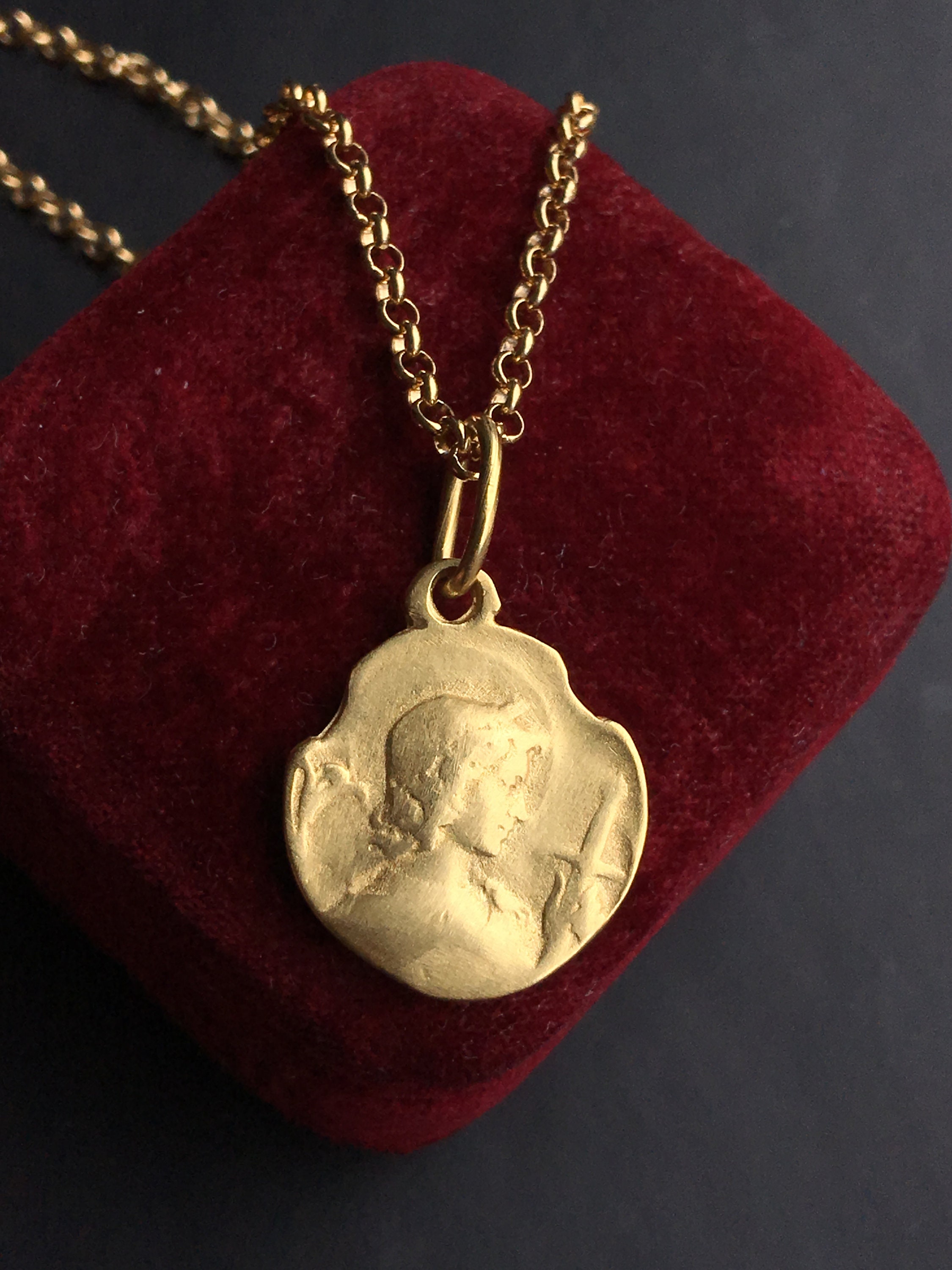 Saint Joan of Arc Necklace, 18K Gold plated