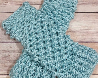 Fingerless Gloves, Blue gloves, gifts for her, girlfriend gift, stocking stuffer for her, mittens, arm warmers, women's clothing