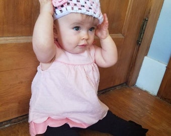 Baby girl hat, girl hat, baby hat, crochet hat, baby gift, flower hat