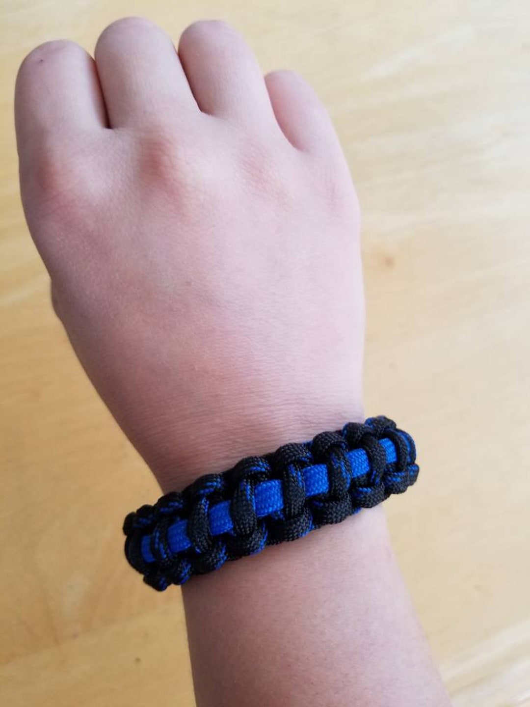 Thin Blue Line Paracord Bracelet Customizable 8 Etsy UK
