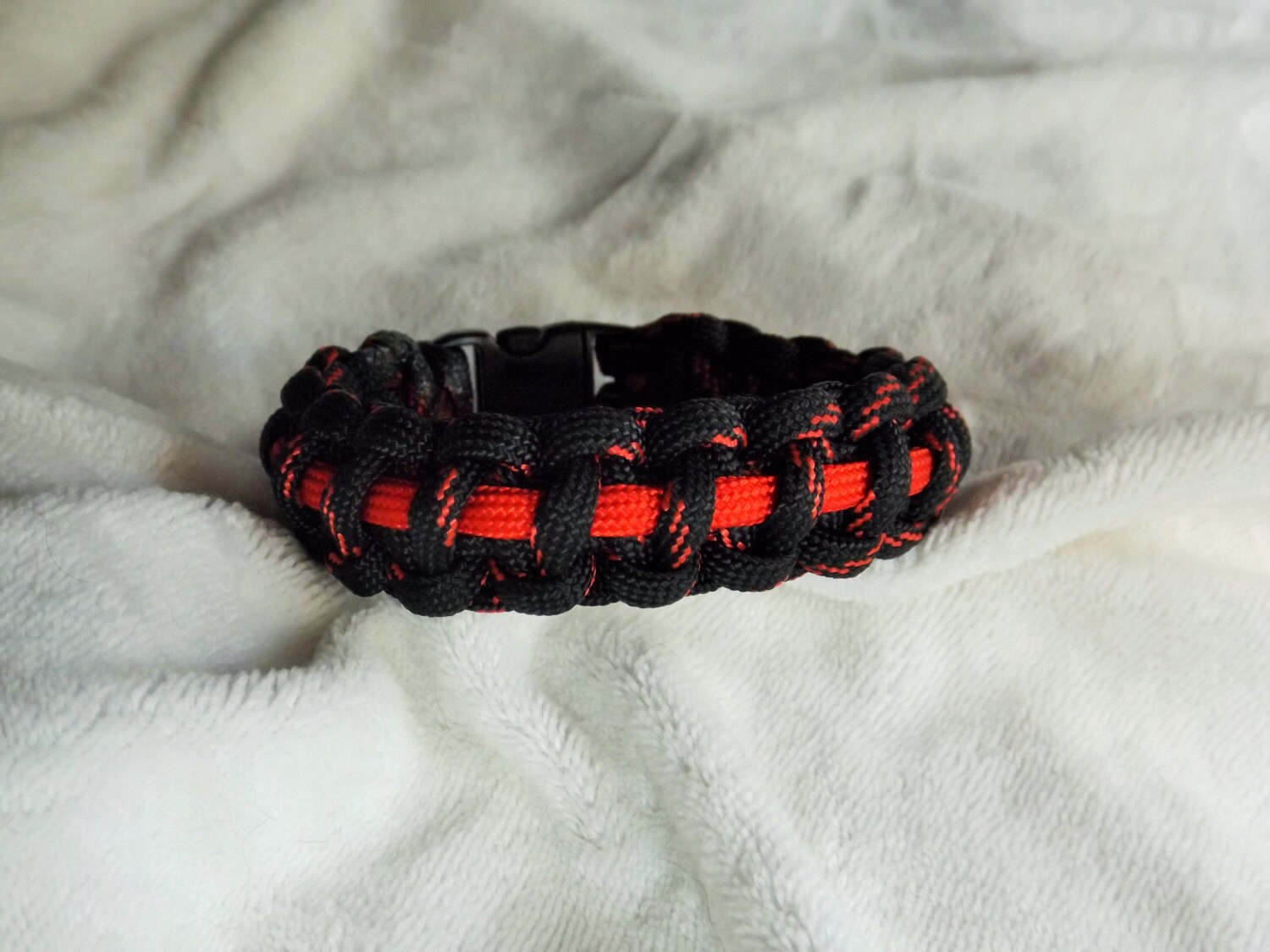 Thin Red Line Paracord Bracelet Etsy