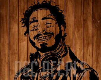Download Free Post Malone Svg Laser Svg Cricut Silhouette Cuttable Stencil Etsy SVG Cut Files
