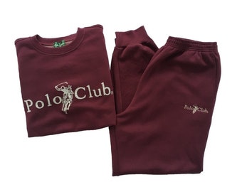 polo sweater and sweatpants set