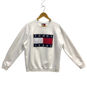 Tommy Hilfiger embroidered logo half zip sweatshirt in navy