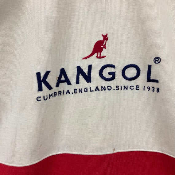 Vintage 90s Kangol Quarter Zip Pullover Sweatshir… - image 4