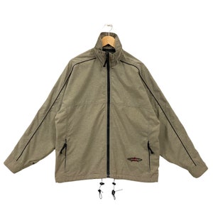 Vintage 90s Oneill Jacket Oneill Windbreaker Full Zip Up Nylon Jacket Oneill Surf Oneill Snow Tag Oneill Embroidered Patch Logo Brown Medium