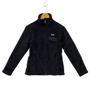 Dames XS Patagonia Fleece Full Zip Jacket Patagonia Polartec Thermal Pro Jacket Patagonia Full Zip Sweater Patagonia Logo Zwart