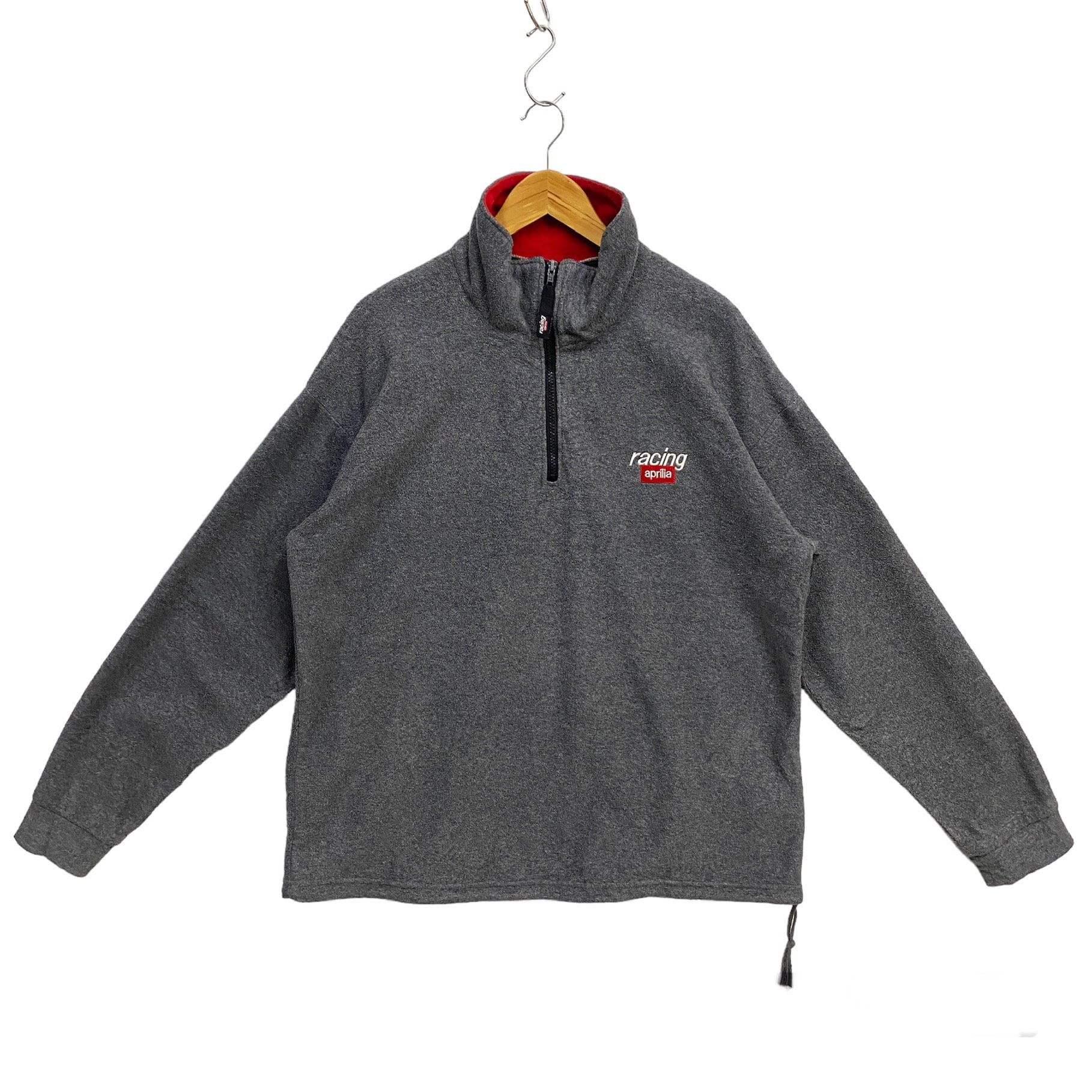 Vintage 90s Aprilia Fleece Sweater Aprilia Sweatshirt Quarter Zip