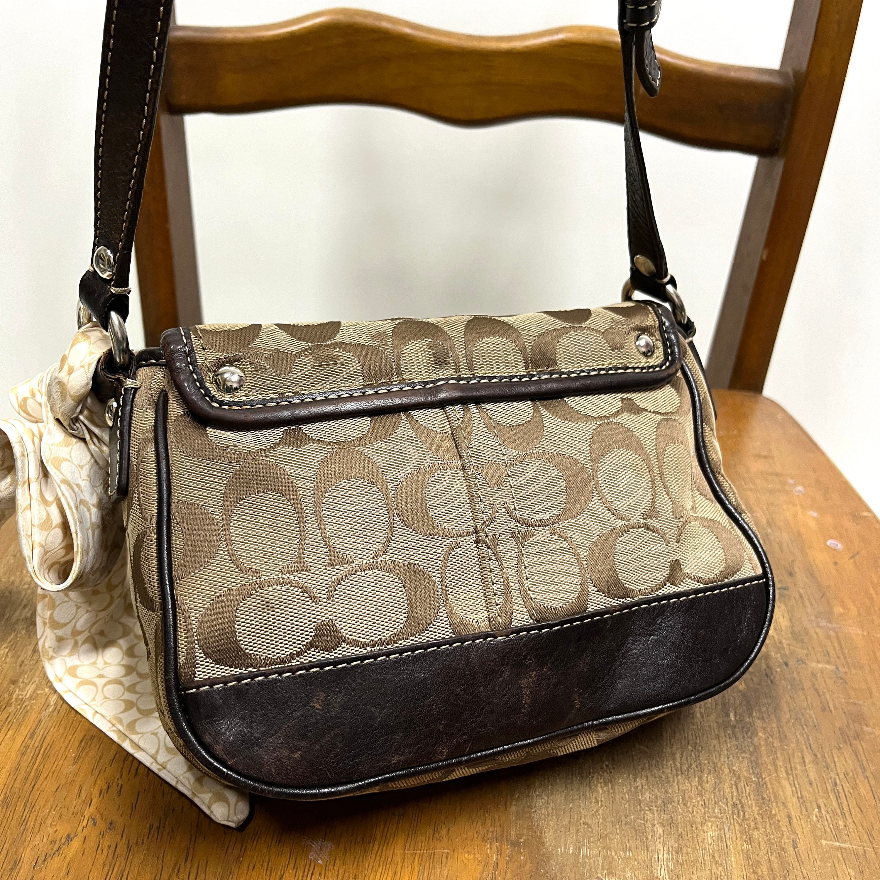 Vintage Coach Monogram Small Crossbody Bag Coach Shoulder