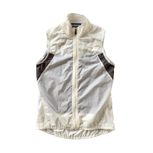 Vintage 90s Patagonia Nylon Light Vest Jacket Patagoni Windbreaker Running Vest Patagonia Hiking Vest White Women&#39;s Size Xtra Small