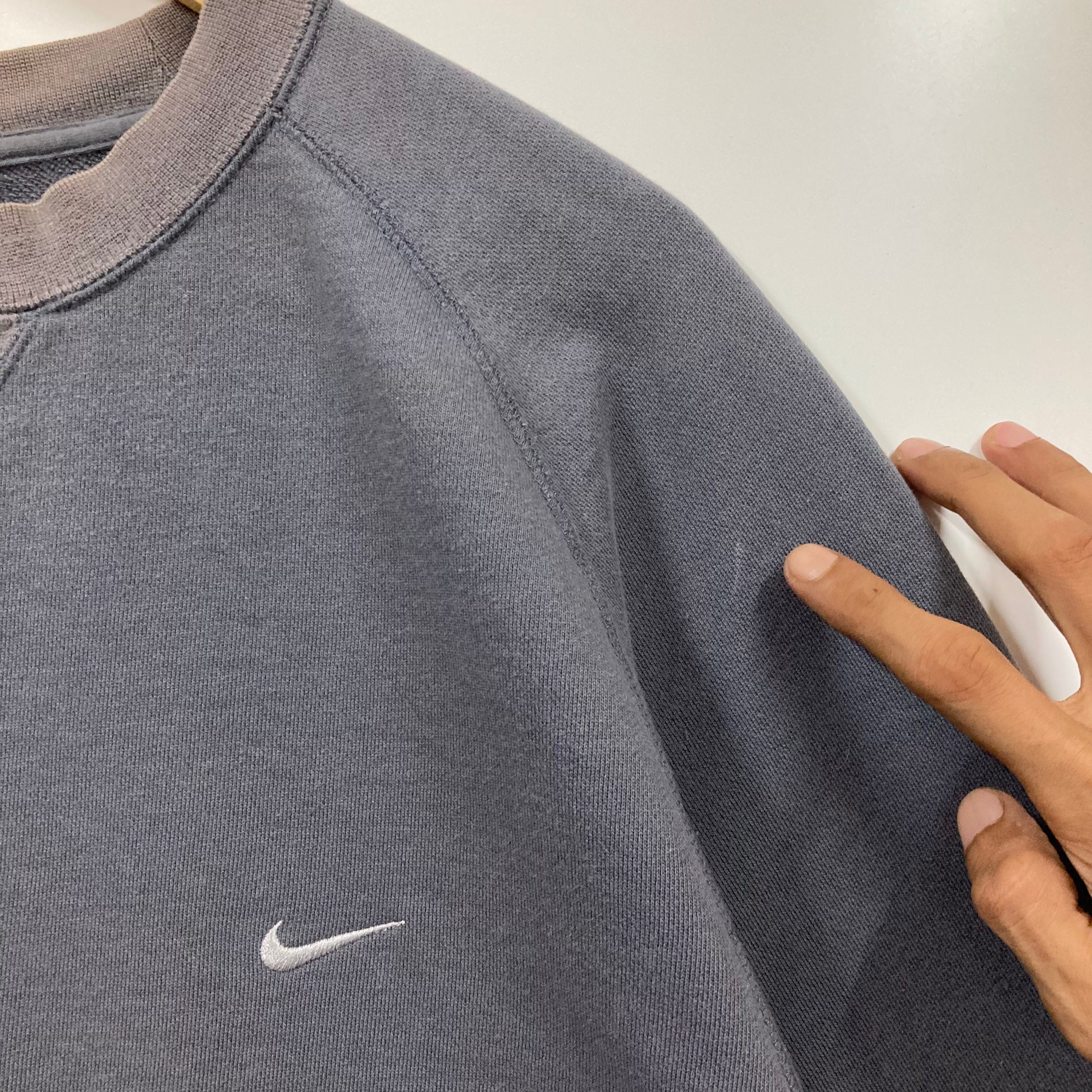 NIKE 90s スウェット トレーナー y2k 古着 霜降りグレー