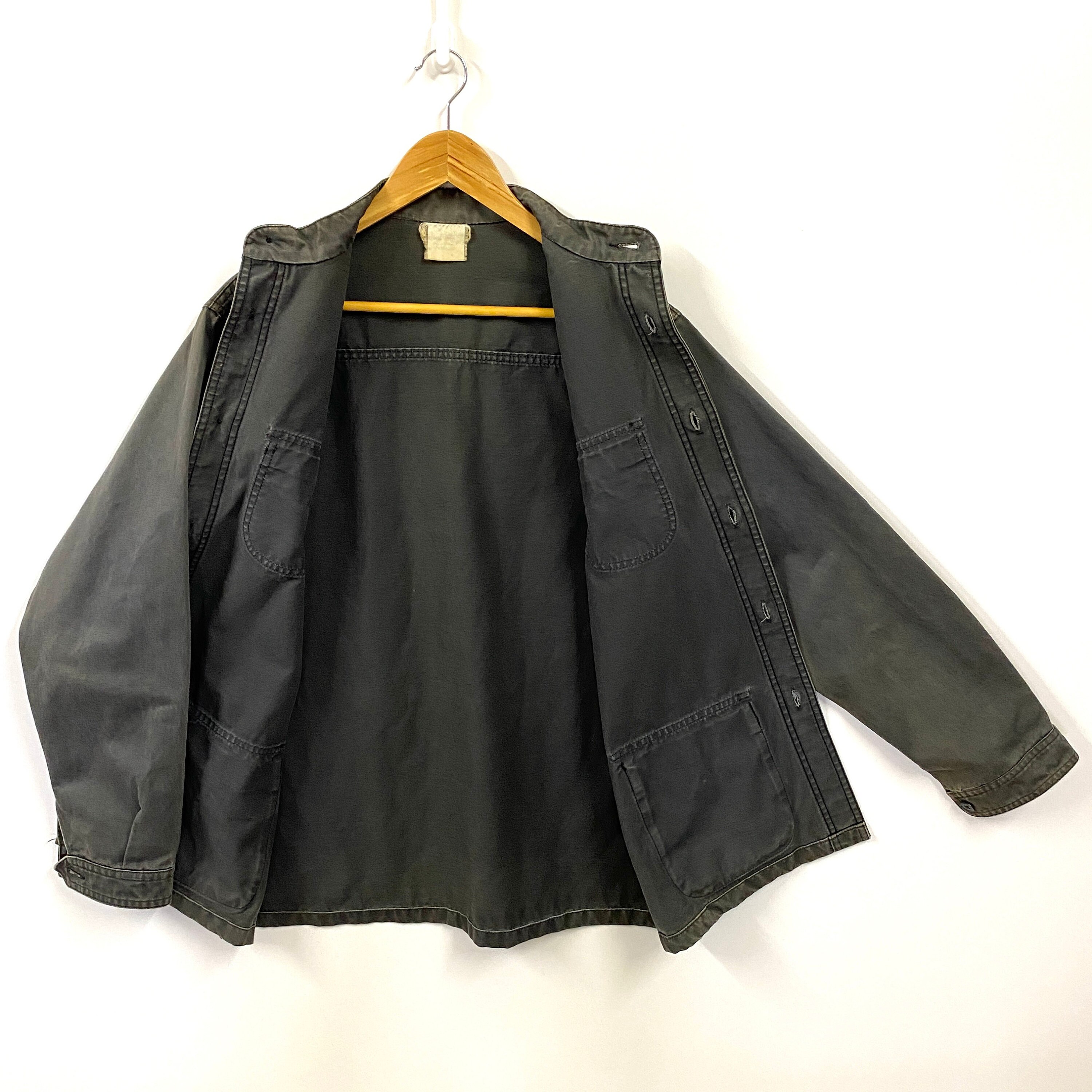 BRITISH WORK JACKET 60s 70s vintage ユーロ Vintage 60s 70s European Work Jacket Stand Collar Workwear