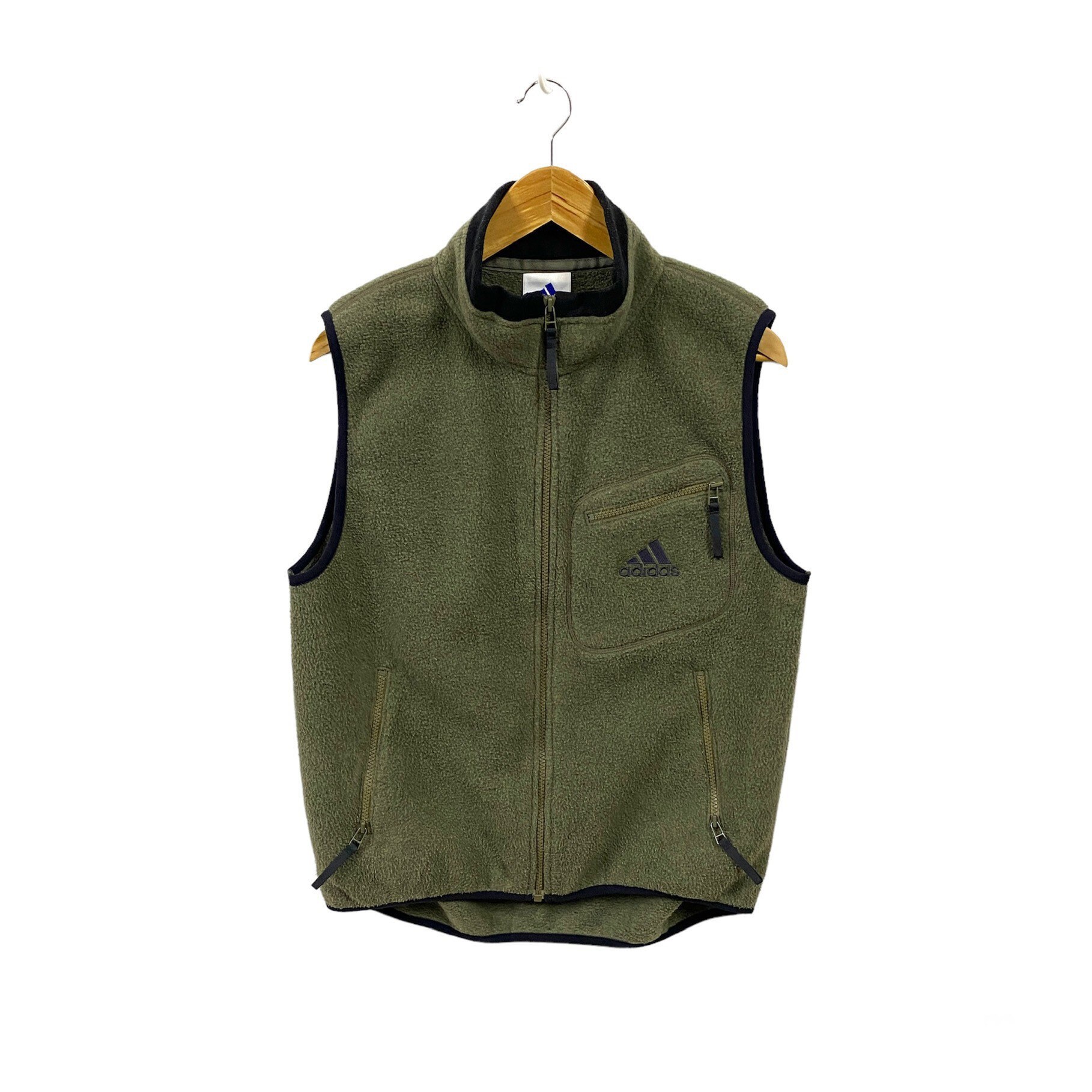 Vintage 90's Adidas Full Zip Reversible Vest Hoodie Mens